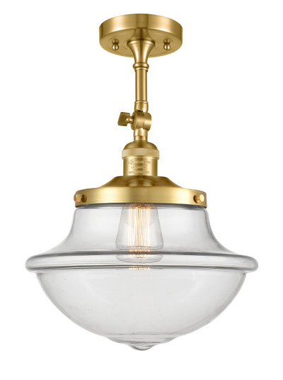 Franklin Restoration One Light Semi-Flush Mount in Satin Gold (405|201F-SG-G542)