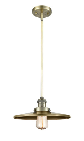 Franklin Restoration One Light Mini Pendant in Antique Brass (405|201S-AB-MFR-AB-12)