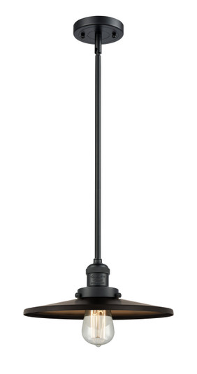 Franklin Restoration One Light Mini Pendant in Matte Black (405|201S-BK-MFR-BK-12)