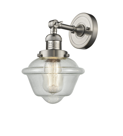 Franklin Restoration One Light Wall Sconce in Brushed Satin Nickel (405|203-SN-G534)