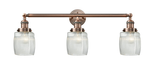 Franklin Restoration Three Light Bath Vanity in Antique Copper (405|205-AC-G302)