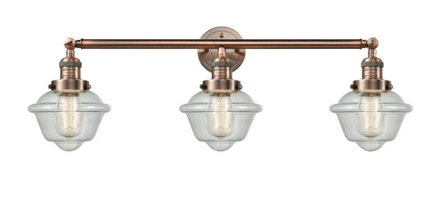 Franklin Restoration Three Light Bath Vanity in Antique Copper (405|205-AC-G534)