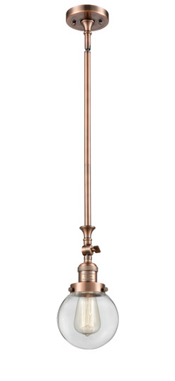 Franklin Restoration LED Mini Pendant in Antique Copper (405|206-AC-G202-6-LED)