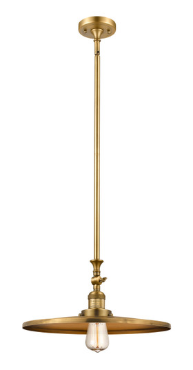 Franklin Restoration One Light Mini Pendant in Brushed Brass (405|206-BB-MFR-BB-16)