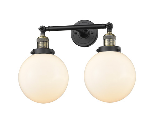 Franklin Restoration LED Bath Vanity in Black Antique Brass (405|208-BAB-G201-8-LED)