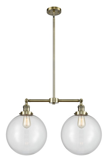 Franklin Restoration LED Island Pendant in Antique Brass (405|209-AB-G202-12-LED)