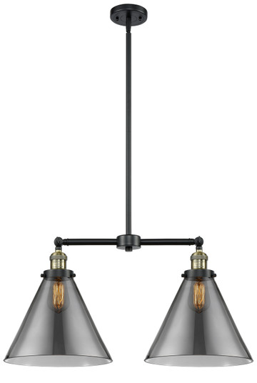 Franklin Restoration Two Light Island Pendant in Black Antique Brass (405|209-BAB-G43-L)