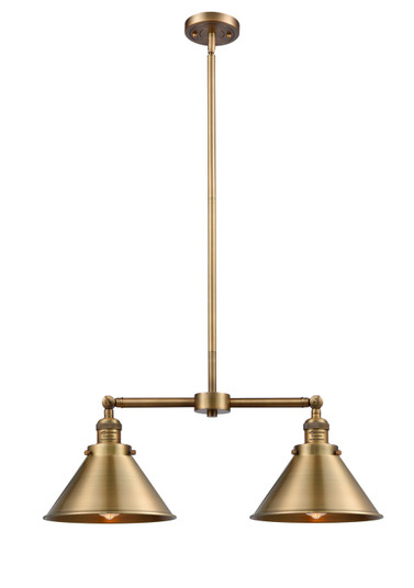 Franklin Restoration Two Light Island Pendant in Brushed Brass (405|209-BB-M10-BB)