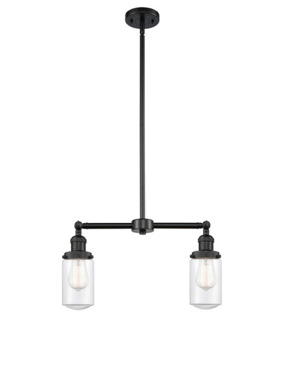 Franklin Restoration Two Light Island Pendant in Matte Black (405|209-BK-G312)