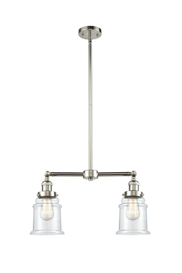 Franklin Restoration Two Light Island Pendant in Polished Nickel (405|209-PN-G182)