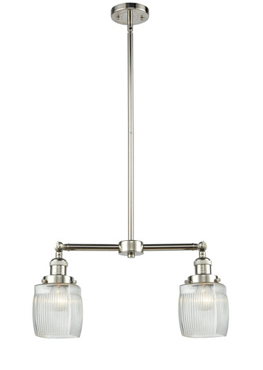 Franklin Restoration Two Light Island Pendant in Polished Nickel (405|209-PN-G302)