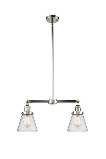 Franklin Restoration Two Light Island Pendant in Polished Nickel (405|209-PN-G64)