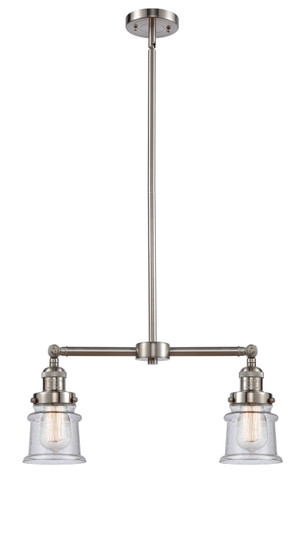 Franklin Restoration Two Light Island Pendant in Brushed Satin Nickel (405|209-SN-G184S) Franklin Restoration Two Light Island Pendant in Brushed Satin Nickel (405|209-SN-G184S)