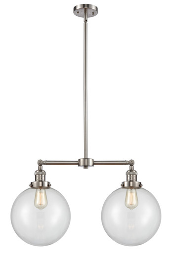 Franklin Restoration LED Island Pendant in Brushed Satin Nickel (405|209-SN-G202-10-LED)