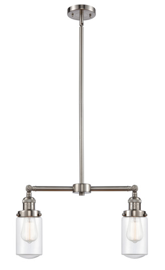 Franklin Restoration Two Light Island Pendant in Brushed Satin Nickel (405|209-SN-G312)