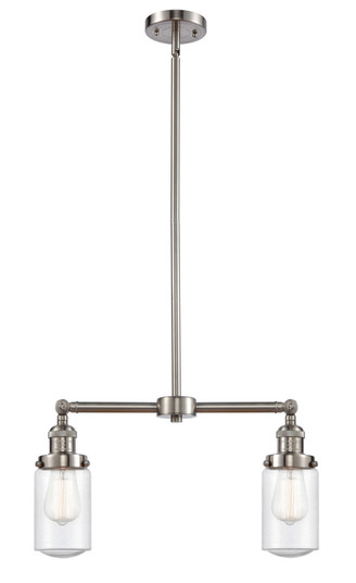 Franklin Restoration Two Light Island Pendant in Brushed Satin Nickel (405|209-SN-G314)