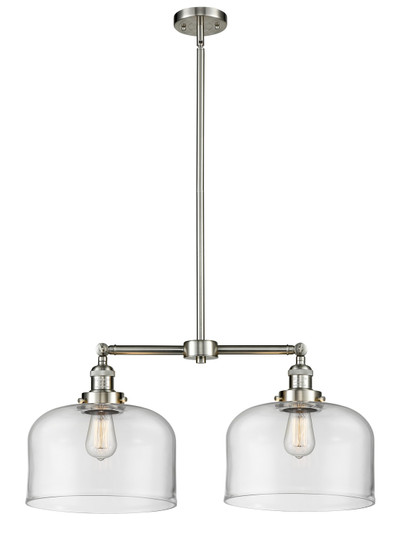 Franklin Restoration Two Light Island Pendant in Brushed Satin Nickel (405|209-SN-G72-L)