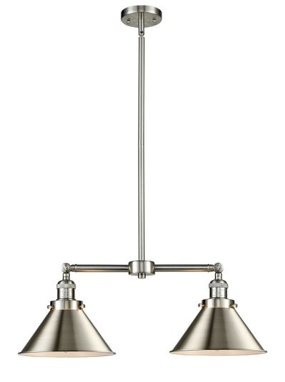 Franklin Restoration Two Light Island Pendant in Brushed Satin Nickel (405|209-SN-M10-SN)