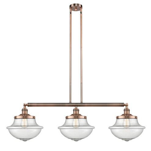Franklin Restoration Three Light Island Pendant in Antique Copper (405|213-AC-G544)