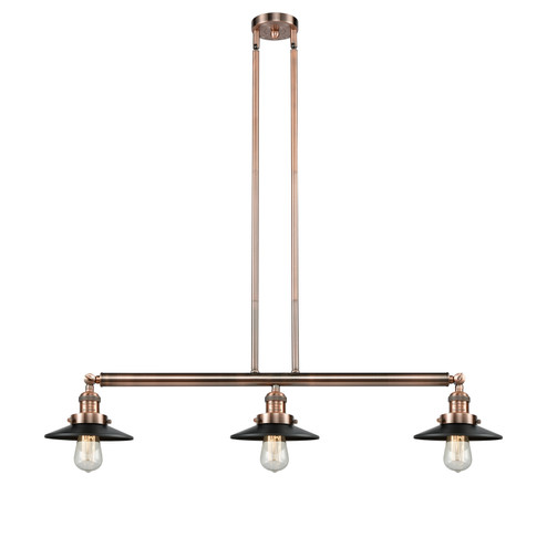 Franklin Restoration LED Island Pendant in Antique Copper (405|213-AC-M6BK-LED)