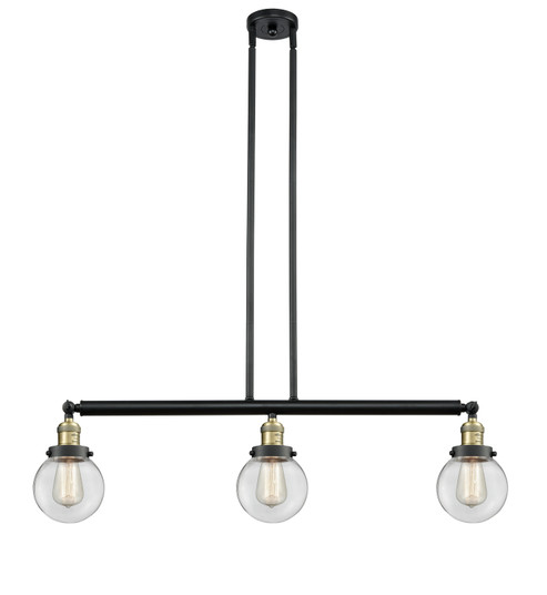 Franklin Restoration LED Island Pendant in Black Antique Brass (405|213-BAB-G202-6-LED)