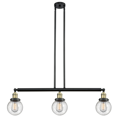 Franklin Restoration LED Island Pendant in Black Antique Brass (405|213-BAB-G204-6-LED)
