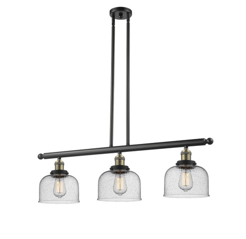Franklin Restoration Three Light Island Pendant in Black Antique Brass (405|213-BAB-G74)