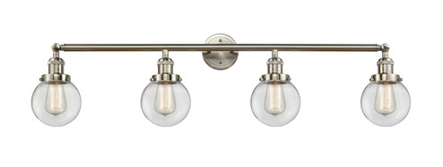 Franklin Restoration Four Light Bath Vanity in Brushed Satin Nickel (405|215-SN-G202-6)