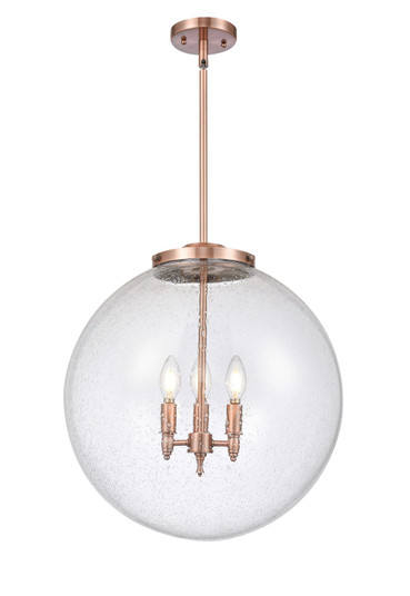 Franklin Restoration LED Pendant in Antique Copper (405|221-3S-AC-G204-18-LED)
