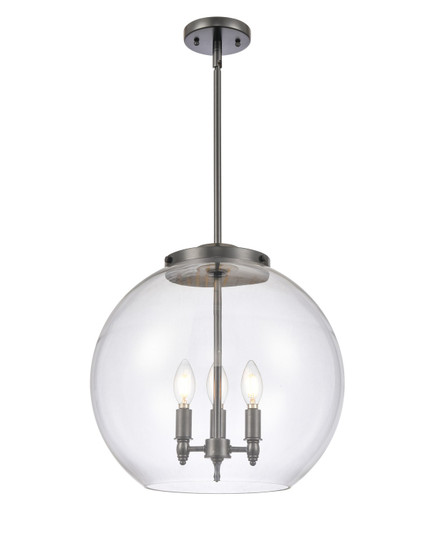 Ballston Three Light Pendant in Matte Black (405|221-3S-BK-G122-16) Ballston Three Light Pendant in Matte Black (405|221-3S-BK-G122-16)