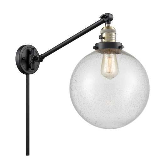 Franklin Restoration One Light Swing Arm Lamp in Black Antique Brass (405|237-BAB-G204-10)