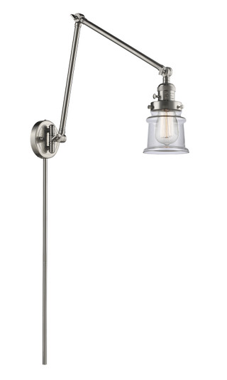 Franklin Restoration One Light Swing Arm Lamp in Brushed Satin Nickel (405|238-SN-G182S)