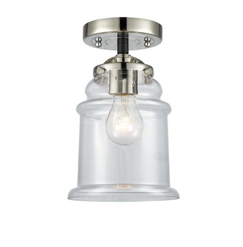 Nouveau One Light Semi-Flush Mount in Black Polished Nickel (405|284-1C-BPN-G182)
