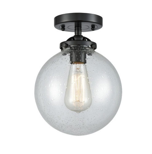 Nouveau One Light Semi-Flush Mount in Oil Rubbed Bronze (405|284-1C-OB-G204-8)