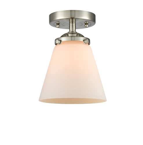 Nouveau One Light Semi-Flush Mount in Brushed Satin Nickel (405|284-1C-SN-G61)