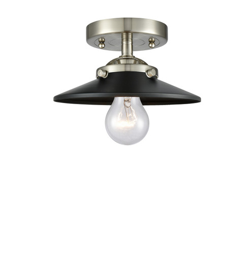 Nouveau LED Semi-Flush Mount in Brushed Satin Nickel (405|284-1C-SN-M6-BK-LED)