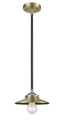 Nouveau One Light Mini Pendant in Black Antique Brass (405|284-1S-BAB-M4-AB)