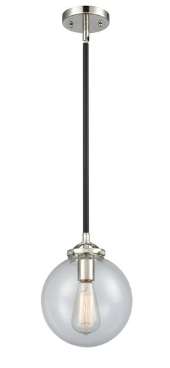 Nouveau One Light Mini Pendant in Black Polished Nickel (405|284-1S-BPN-G202-8)