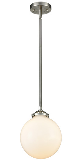 Nouveau One Light Mini Pendant in Brushed Satin Nickel (405|284-1S-SN-G201-8)
