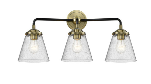 Nouveau Three Light Bath Vanity in Black Antique Brass (405|284-3W-BAB-G64)