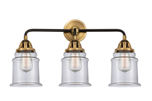 Nouveau 2 Three Light Bath Vanity in Black Antique Brass (405|288-3W-BAB-G182)