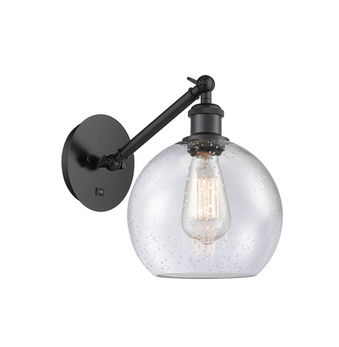 Ballston One Light Wall Sconce in Matte Black (405|317-1W-BK-G124-8)