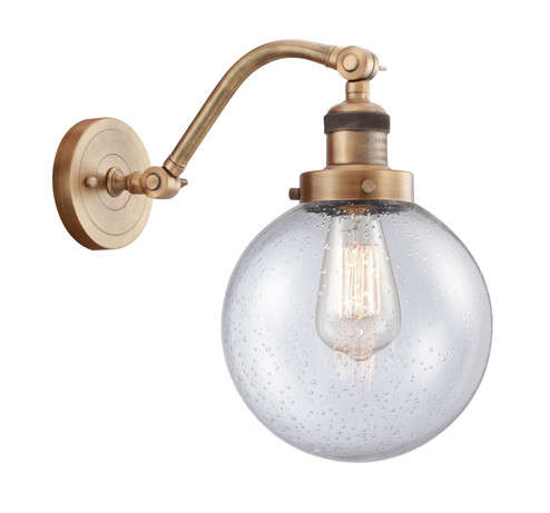 Franklin Restoration One Light Wall Sconce in Brushed Brass (405|515-1W-BB-G204-8)