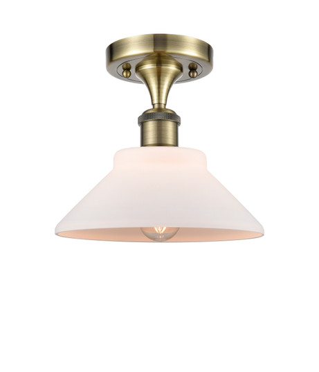 Ballston One Light Semi-Flush Mount in Antique Brass (405|516-1C-AB-G131)