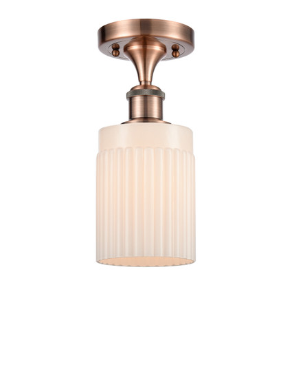 Ballston One Light Semi-Flush Mount in Antique Copper (405|516-1C-AC-G341)