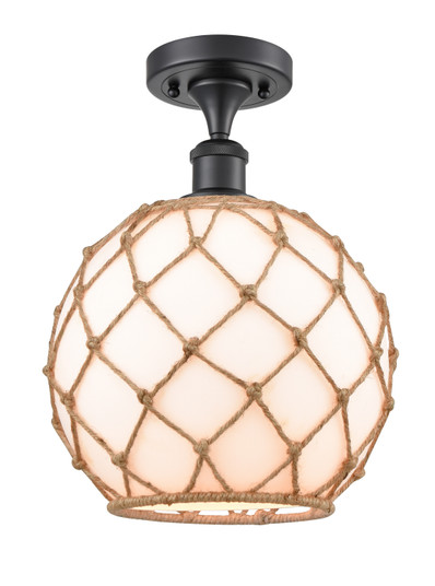 Ballston LED Semi-Flush Mount in Matte Black (405|516-1C-BK-G121-10RB-LED)