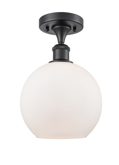 Ballston One Light Semi-Flush Mount in Matte Black (405|516-1C-BK-G121-8)