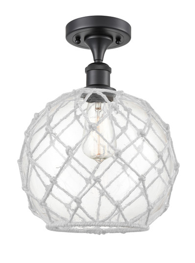 Ballston One Light Semi-Flush Mount in Matte Black (405|516-1C-BK-G122-10RW)