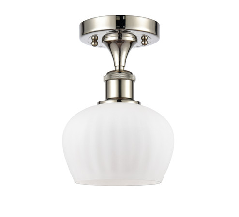 Ballston One Light Semi-Flush Mount in Polished Nickel (405|516-1C-PN-G91)