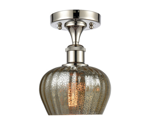 Ballston One Light Semi-Flush Mount in Polished Nickel (405|516-1C-PN-G96)